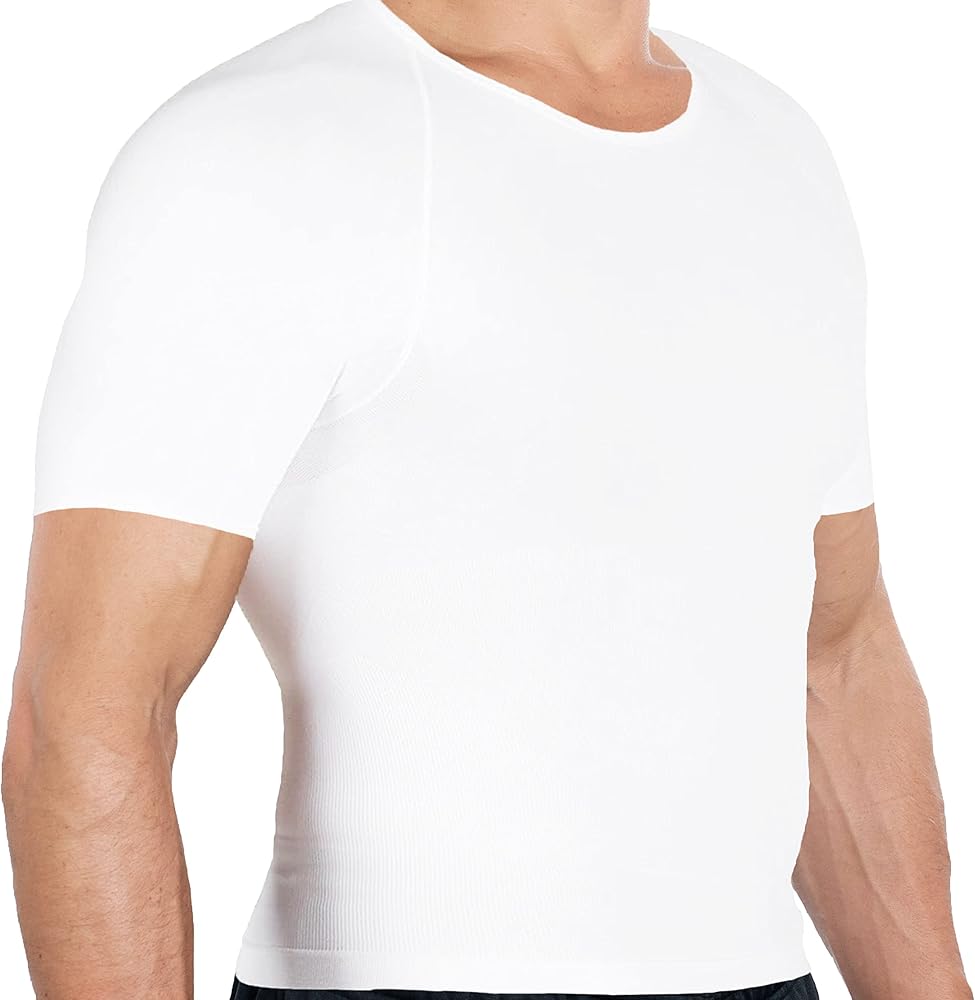 Esteem Apparel Mens Slimming Chest Compression Shirt Body Shaper Abs Undershirt Vest