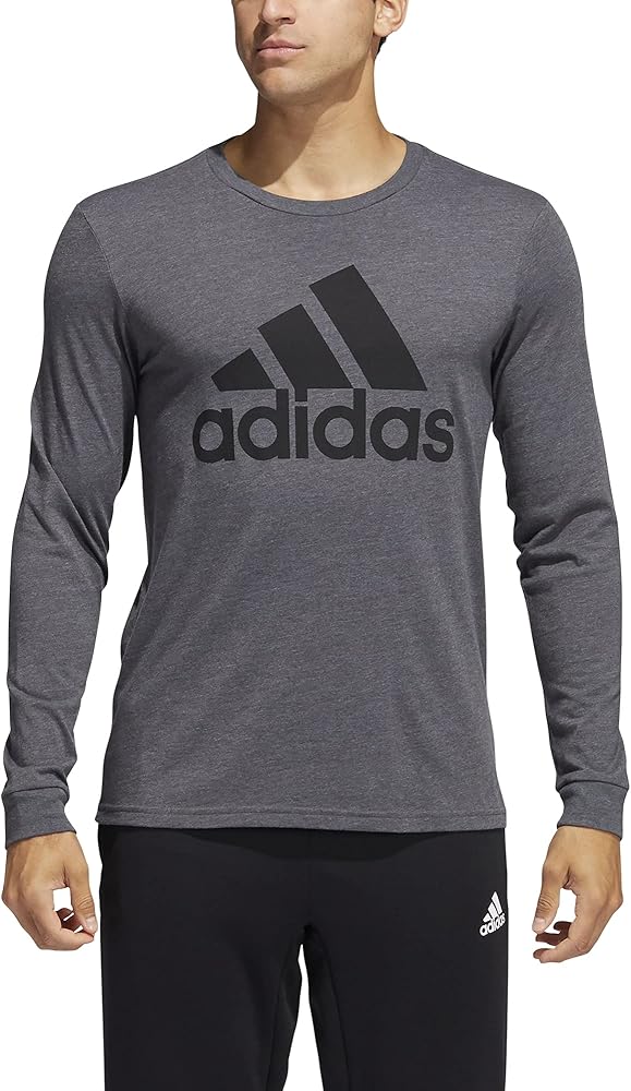 adidas Men's Basic Badge of Sport Long Sleeve Tee