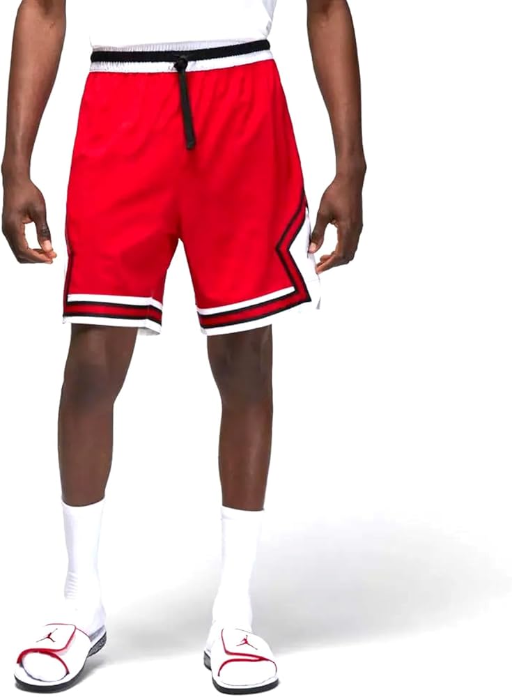 Jordan Dri-FIT Sport Men's Woven Diamond Shorts (Gym Red/Black/White/Black, FB7580-687) Size Medium