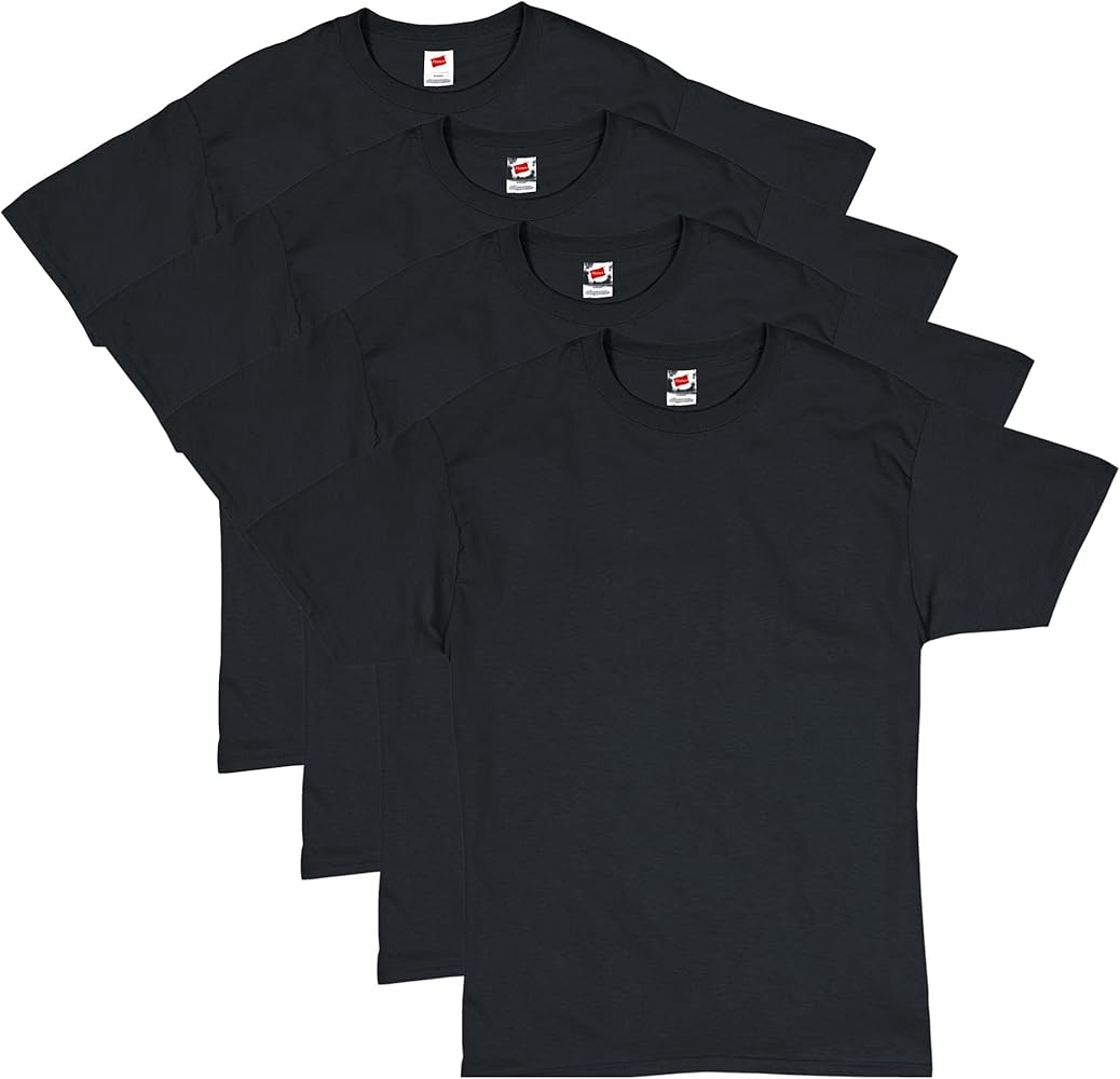 Hanes Men's Essentials Tshirt 4 and 6 Packs, ComfortSoft Tee, Cotton Shirt for Men