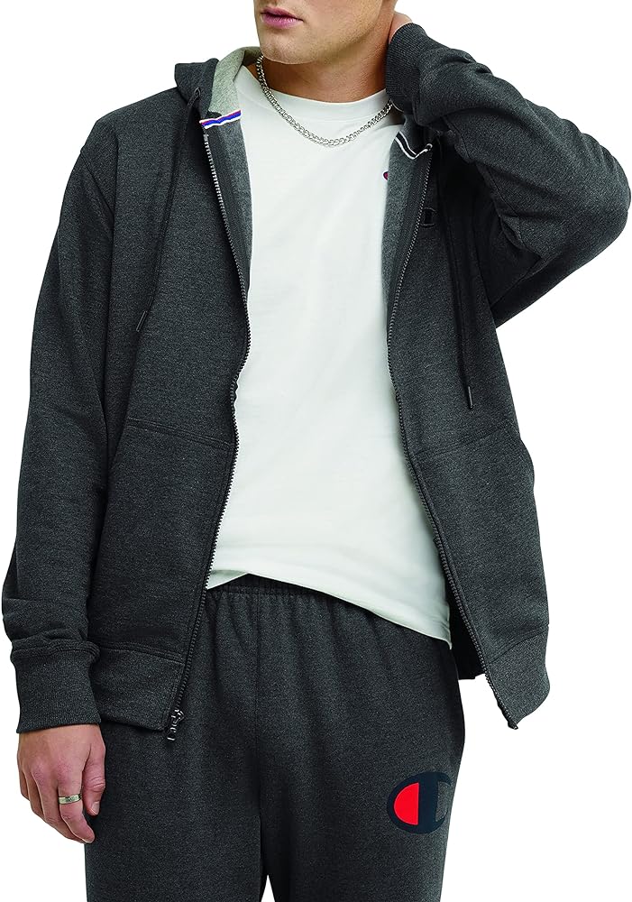 Champion Men's Zip-Up Hoodie, Powerblend, Zip-Up Hoodie Sweatshirt for Men (Reg. or Big & Tall)