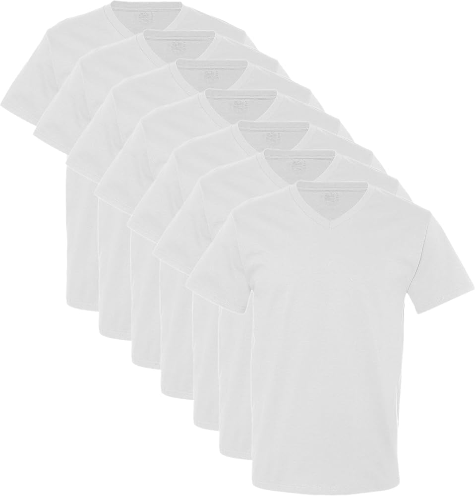 Fruit of the Loom Men's 7-Pack Stay Tucked V-Neck