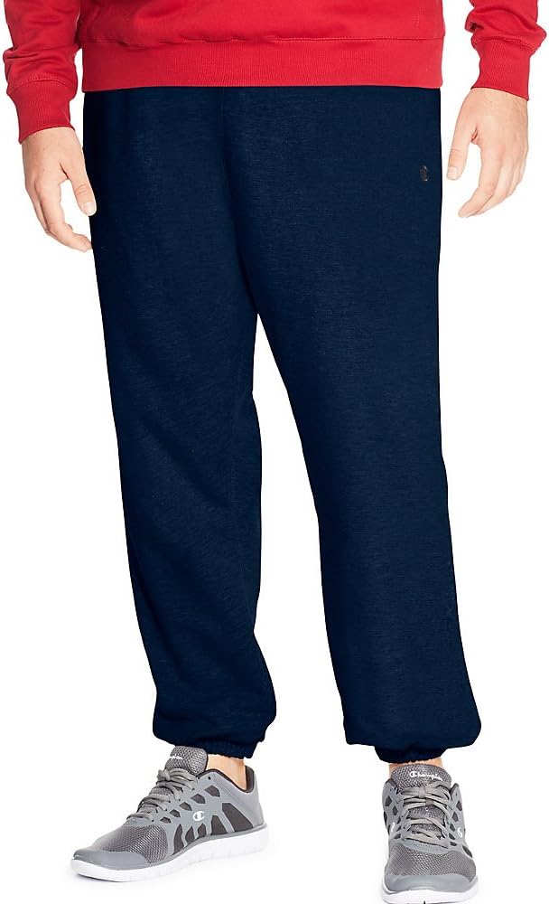 Champion mens Champion Sweatpants Men’s Big and Tall Heavyweight Fleece Joggers Black