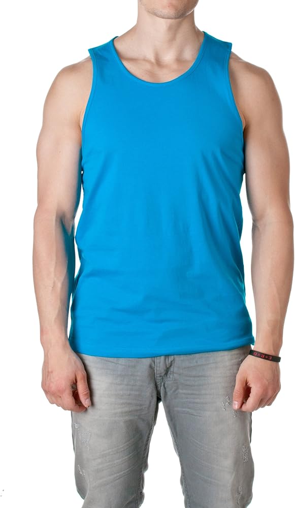 Next Level Apparel mens Next Level Premium Jersey Tank(3633)-TURQUOISE-M