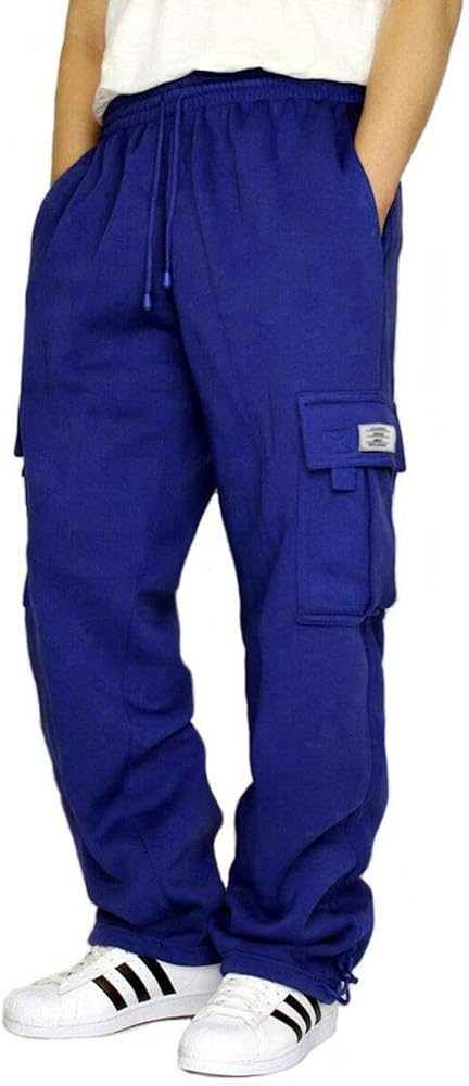 JMIERR Men's Cargo Sweatpants Wide Leg Joggers Pants with 5 Pockets for Athletic, Workout, Jogging, Running