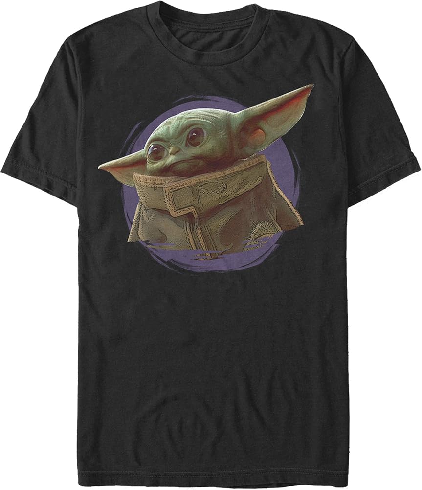 STAR WARS Men's The Mandalorian The Child Purple Swirl T-Shirt