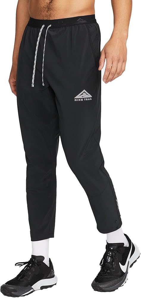 Nike Trail Dawn Range Men's Dri-FIT Running Pants (Black/Black/White, DX0855-010) Size Medium