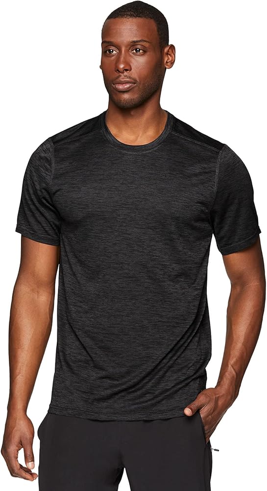 RBX Active Men's Athletic Performance Workout Gym Running Short Sleeve Crewneck T-Shirt