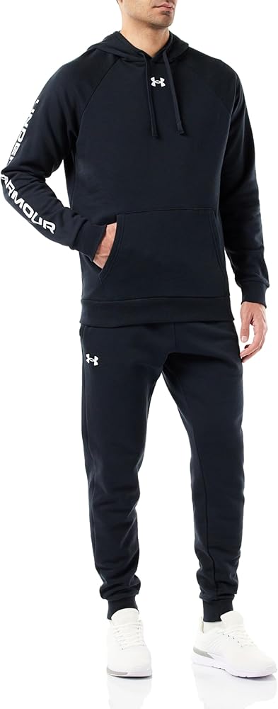 Under Armour Men's Rival Fleece Tracksuit, Black, L