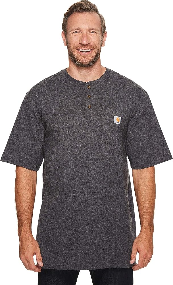 Carhartt Men's Loose Fit Heavyweight Short-Sleeve Pocket Henley T-Shirt