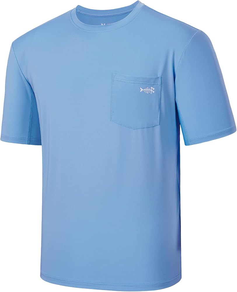 BASSDASH Men’s UPF 50+ Performance Short Sleeve Pocket T-shirt UV Sun Protection Fishing Hiking Kayaking Sports Shirts