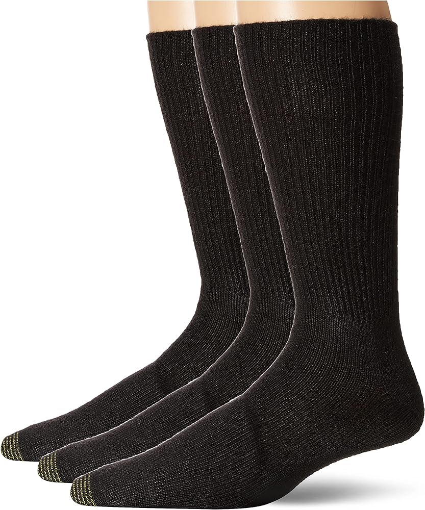 GOLDTOE Men's Fluffies Casual Crew Socks