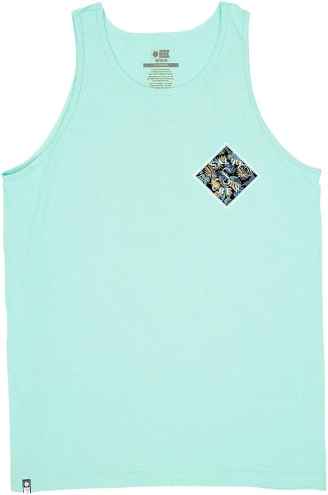 Salty Crew Tippet Tide Tank Seafoam M - Men's Fashion Casual Sleeveless Tank Top T-Shirt Cotton - Regular Fit - Lifestyle Beach Apparel