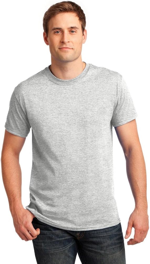 Gildan Men's Ultra Cotton Crewneck T-Shirt, Ash, XXXX-Large