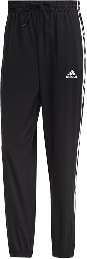 adidas Men's Aeroready Essentials Woven 3-Stripes Tapered Pants