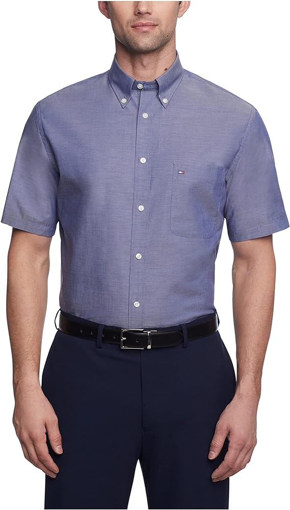 Tommy Hilfiger Men's Short Sleeve Button-down Shirt