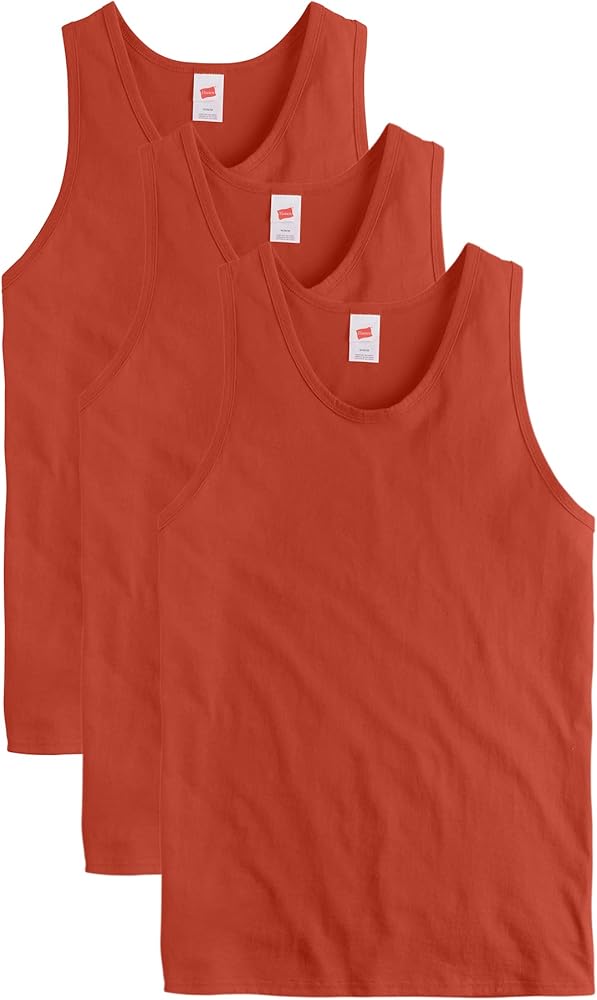 Hanes Men's Essentials Top Pack, Midweight Cotton Tanks, Sleeveless Shirts, 3-Pack