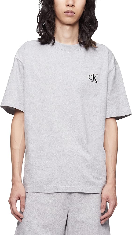 Calvin Klein Men's Relaxed Fit Monogram Logo Crewneck T-Shirt