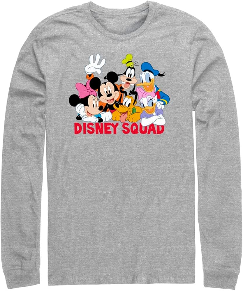 Disney Big & Tall Men's Classic Mickey Squad Tops Long Sleeve Tee Shirt