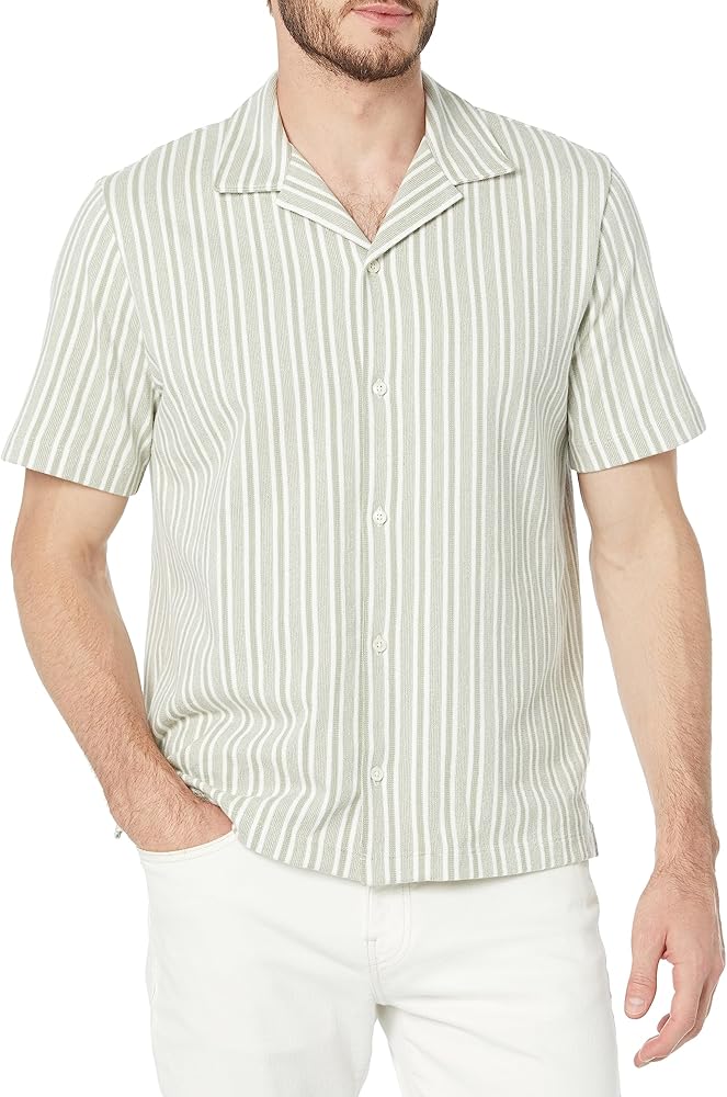 Vince Men's Cabana Stripe S/S Button Down