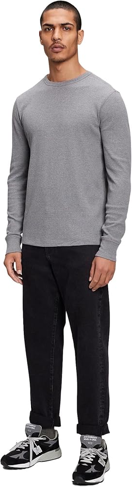 GAP Men's Long Sleeve Waffle Crewneck Tee T-Shirt