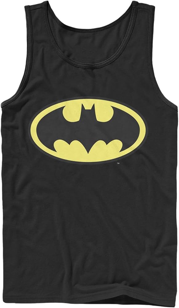 DC Comics Men's Batman Basic Logo- Tank T-Shirt