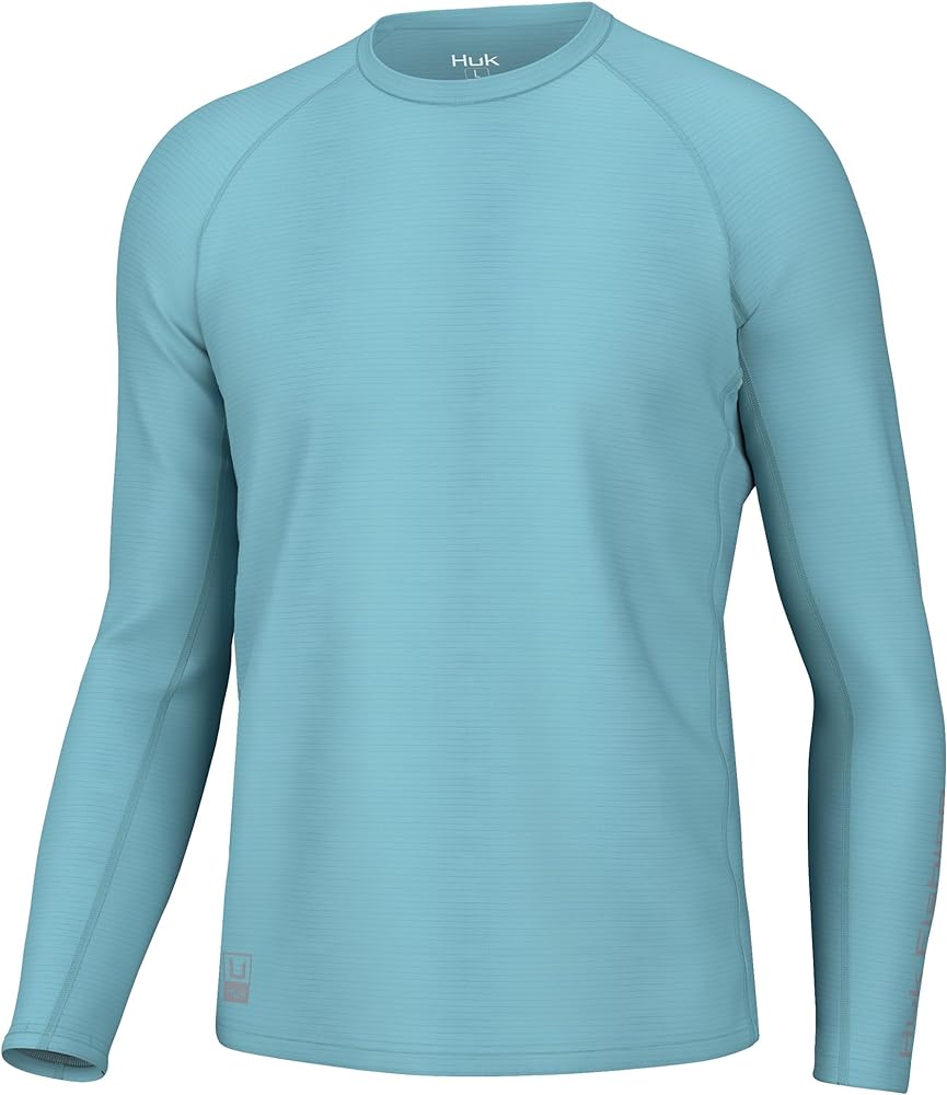 HUK Men's A1a Crew, Quick-Dry, Breathable Fishing Shirt