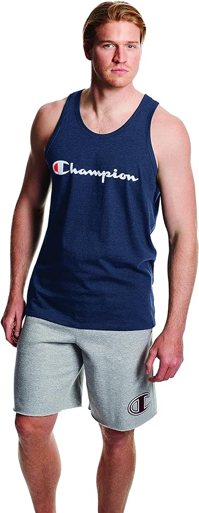 Champion Men's Classic Jersey Tank, Screen Print Script