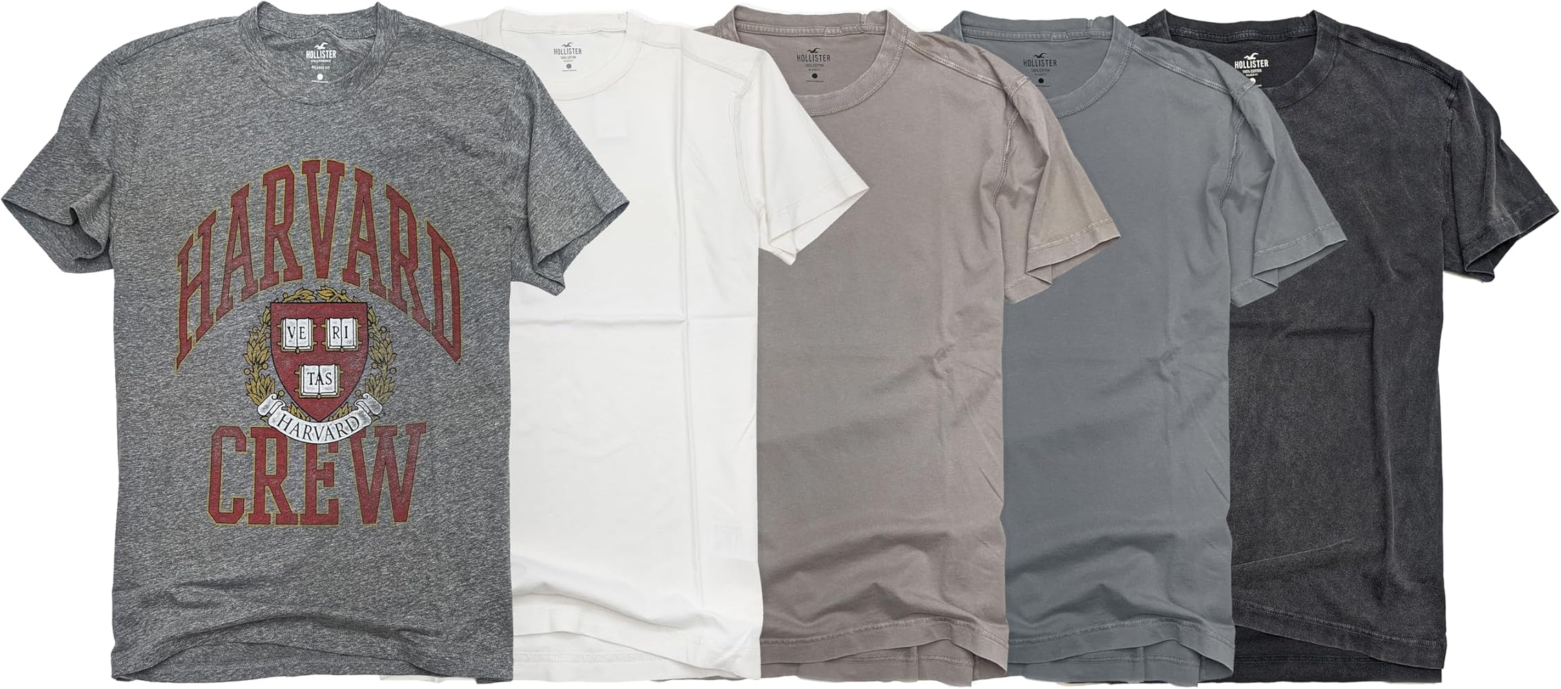 Hollister Men's Relaxed Fit Cotton Graphic/Plain T-Shirt (Single/Packs) HOM-R