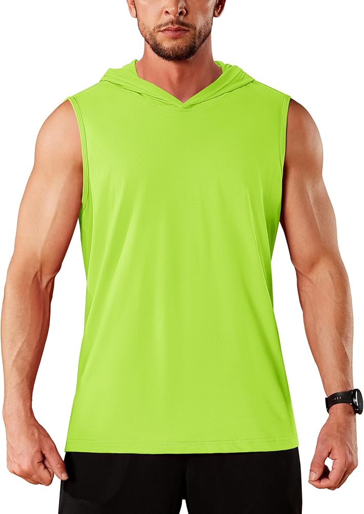 MAGCOMSEN Mens Tank Top Sleeveless Hoodie Cotton T-Shirt Summer Casual Shirt Muscle Tee