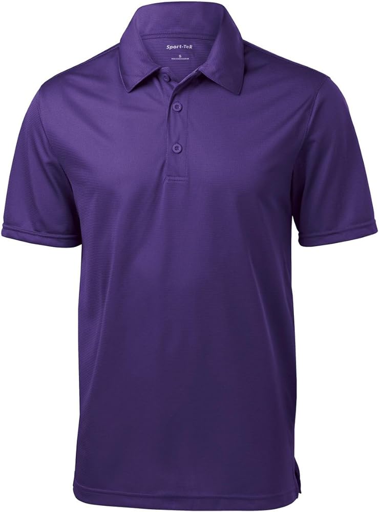 Sport-Tek Men's Textured 3-Button Placket Polo Shirt