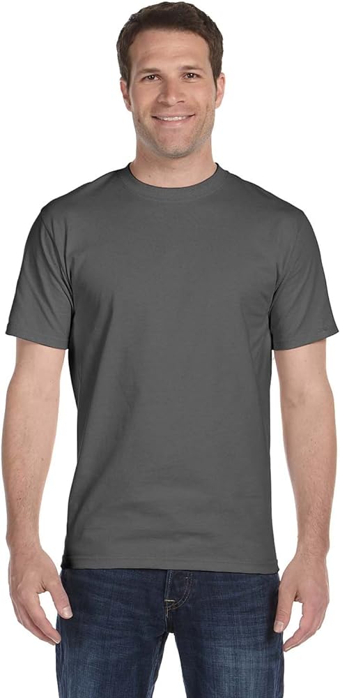 Hanes Mens TAGLESS ComfortSoftCrewneck T-Shirt,Smoke Gray,Medium