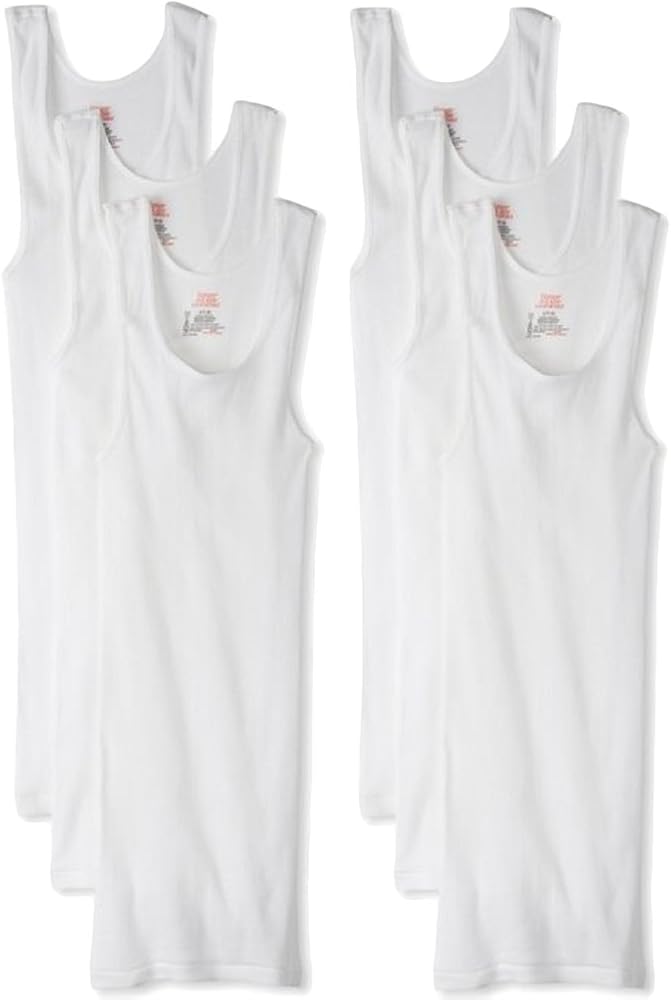 Hanes mens Cotton Tank Undershirts 6-Pack