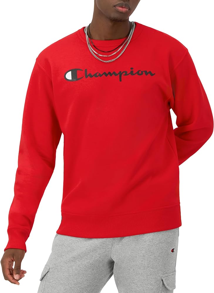 Champion Men's Sweatshirt, Powerblend, Fleece Midweight Crewneck Sweatshirt (Reg. Or Big & Tall)