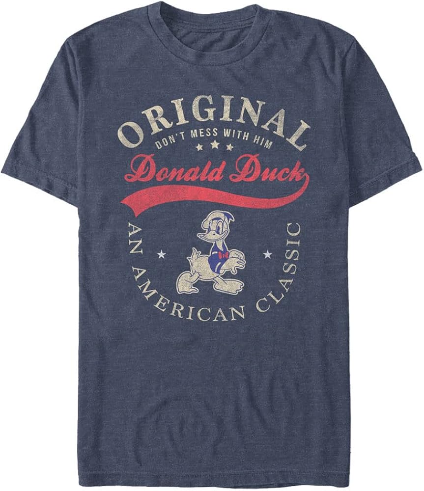 Disney Big & Tall Classic Mickey The One and Only Donald Men's Tops Short Sleeve Tee Shirt