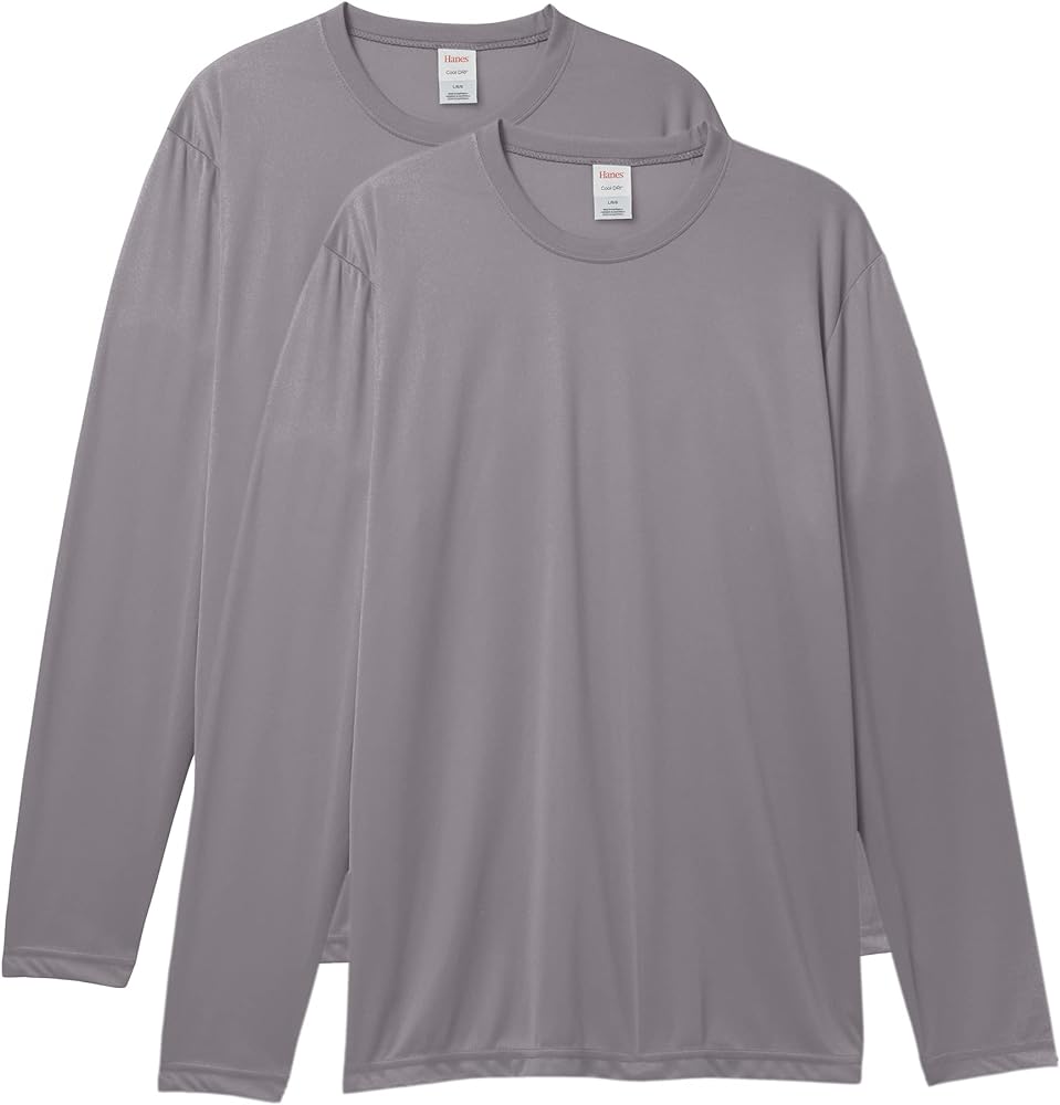 Hanes Sport Performance Long Sleeve T-Shirt, Performance Athletic Shirt, 2-Pack