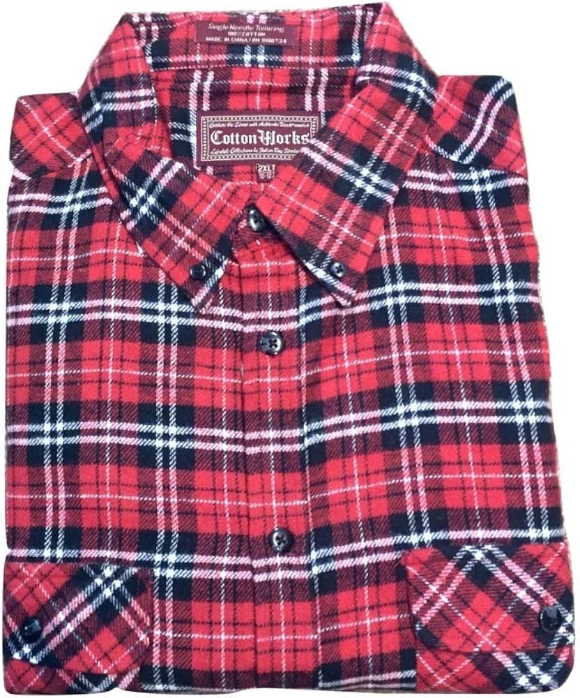 Big and Tall Soft Beefy Flannel Shirts to 6X Tall and 10X Big in Assorted Plaids