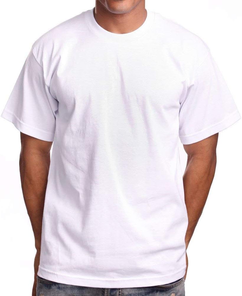 PRO 5 Super Heavy Mens Short Sleeve T-Shirt (3 Pack), White