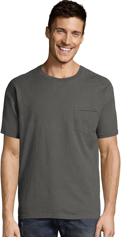 Hanes ComfortWash Garment Dyed Short Sleeve T-Shirt With a Pocket - GDH150