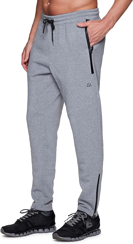 RBX Active Men's Athletic Fleece Lined Tapered Jogger Sweatpant with Pocket