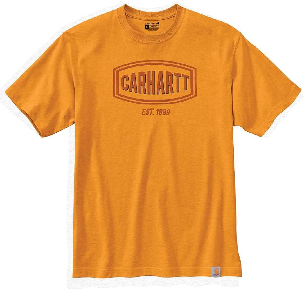 Carhartt Men's 105185 Loose Fit Heavyweight Short-Sleeve Logo Graphic T-Shirt