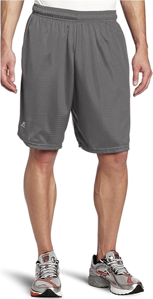 Russell Athletics Men's Mesh Shorts - Versatile Workout Attire with Pockets, Dry Fit Performance for Gym and Workouts