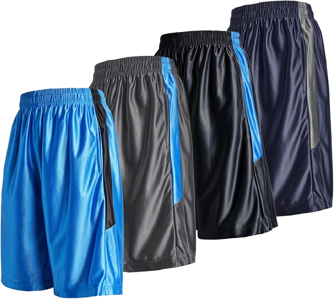 Facitisu Men Basketball Shorts Athletic Quick Dry Gym Activewear Lightweight Shorts with Pocket