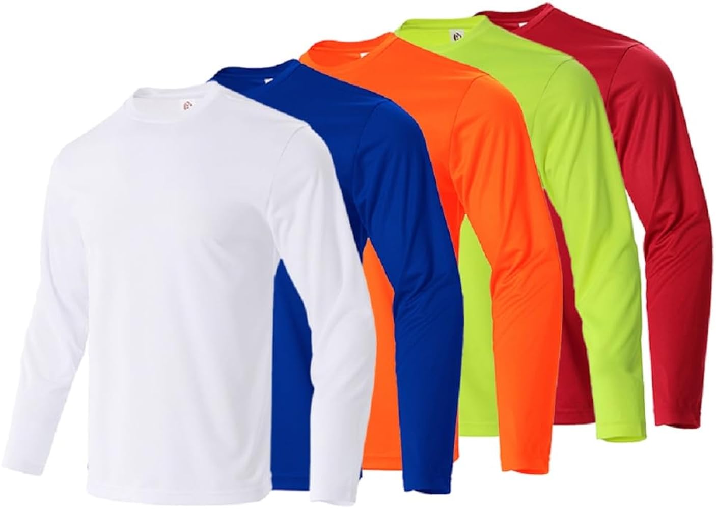 Facitisu Men Long Sleeve T Shirts Pack Quick Dry Athletic Running Activewear Workout Performance Tee Shirts