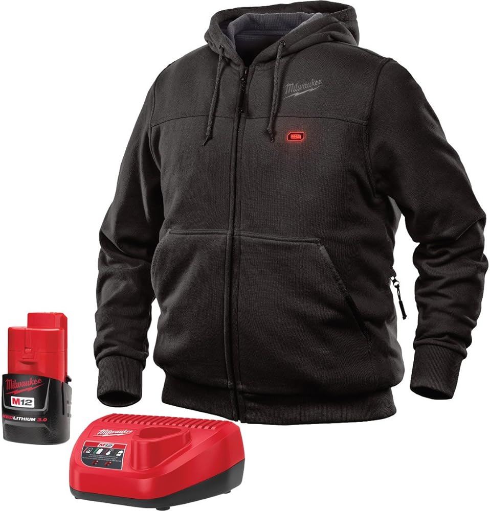 Milwaukee (MLW302B212X) M12 Heated Hoodie Kit 2X (Black)