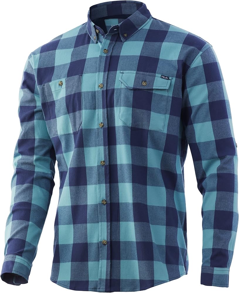 HUK Men's Flannel Shirt | Performance Button Down