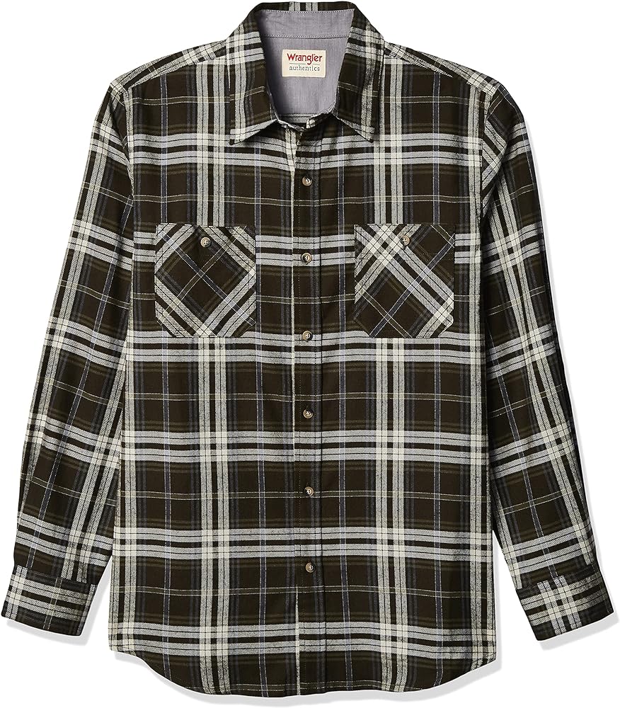 Wrangler Authentics Men's Long Sleeve Flannel Shirt