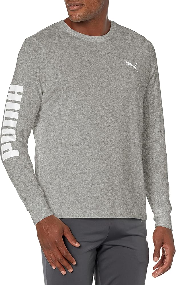 PUMA Men's Classics Long Sleeve Logo Tee