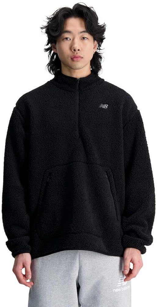 New Balance mens R.w.tech Sherpa Pullover Half Zip