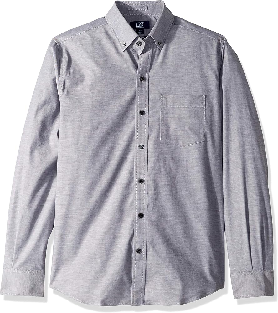 Cutter & Buck Men's Wrinkle Resistant Easy Care Stretch Oxford Button Down Shirt